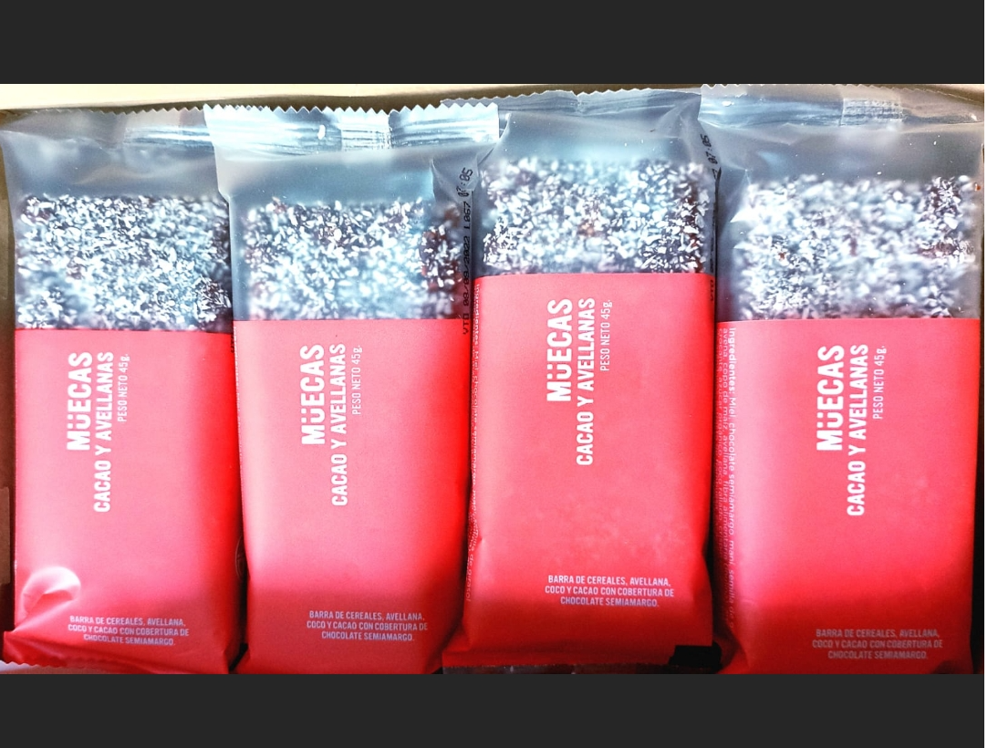MUECAS cacao y avellanas x 16 unidades