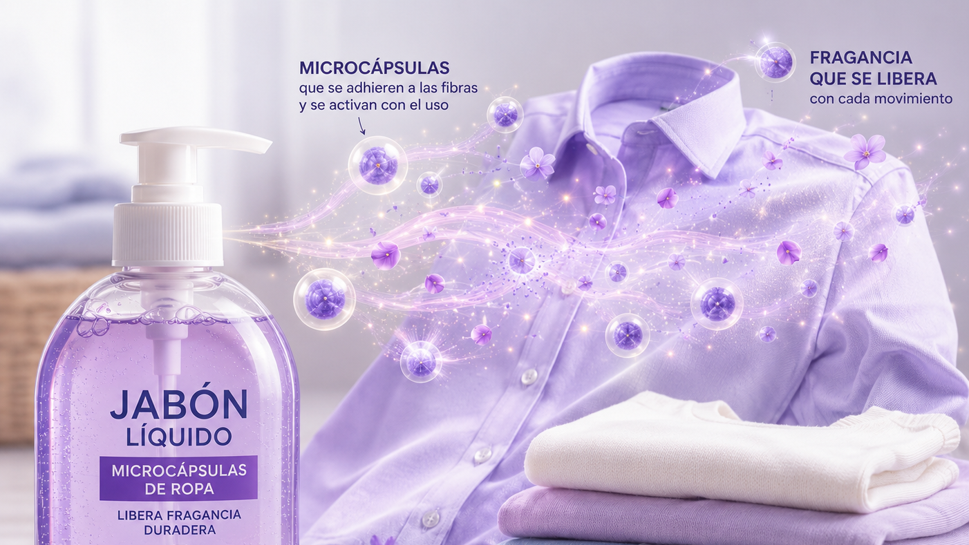 Jabón líquido premium fragancias microcapsulas
