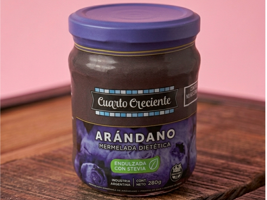 Mermelada con Stevia Cuarto Creciente 280g Arandanos