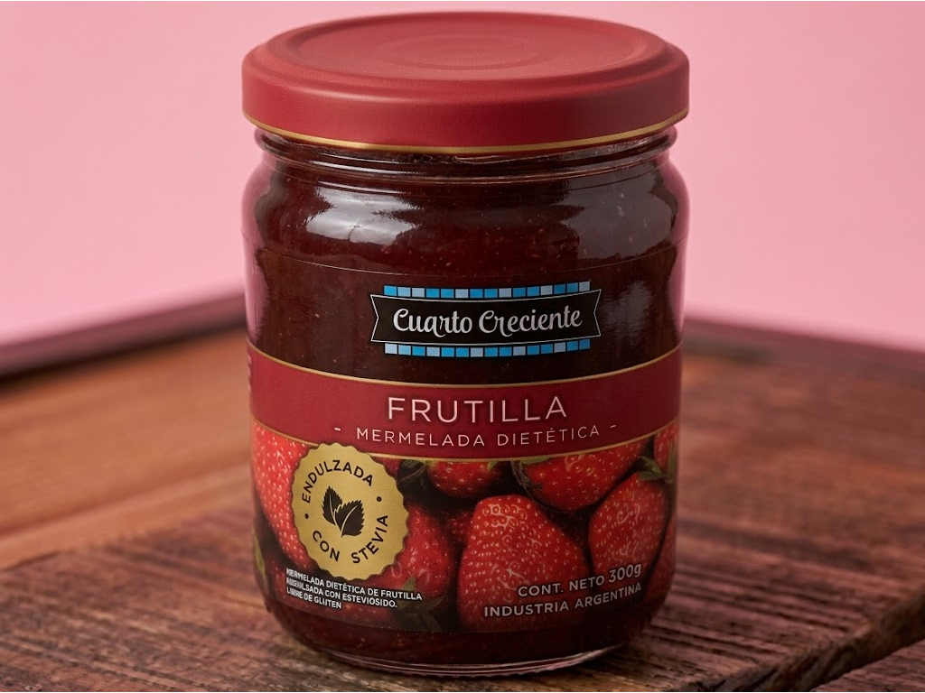 Mermelada con Stevia Cuarto Creciente 280g Frutilla