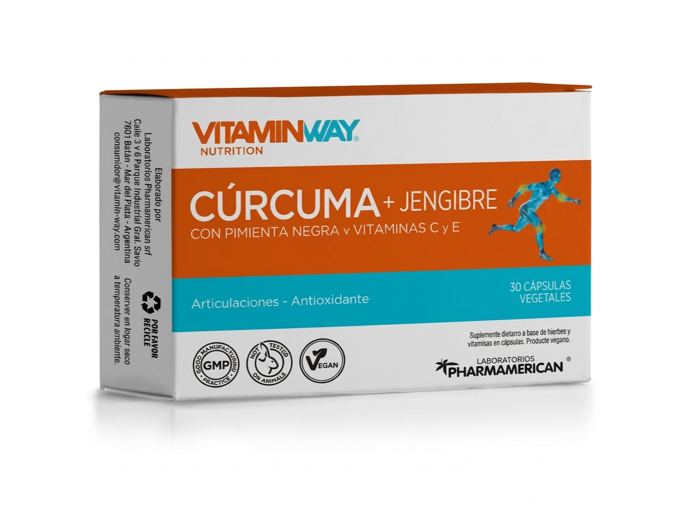 Curcuma y jengibre Vitaminway 30 caps