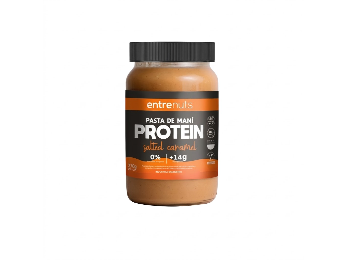 Pasta de mani salted caramel x 370gr Entrenuts