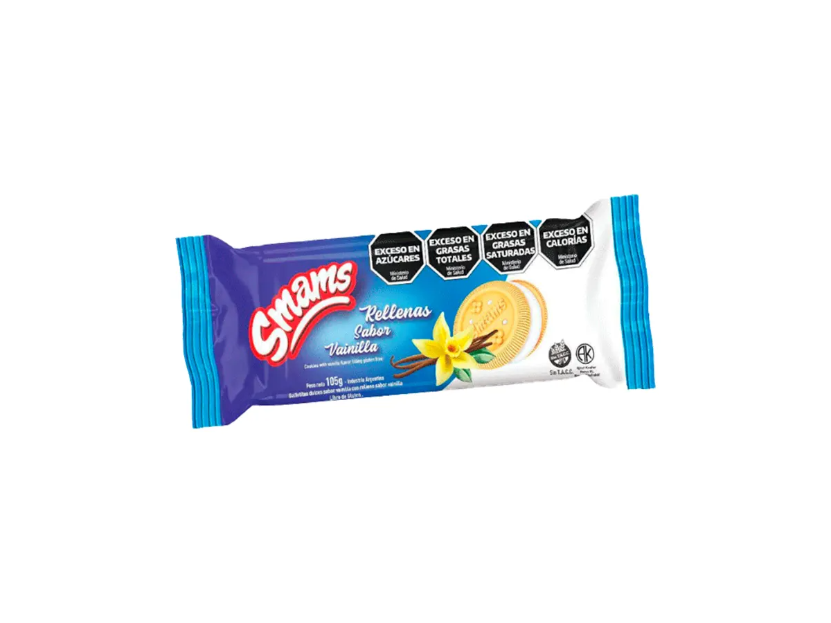 Galletas Rellenas Sabor Vainilla Smams