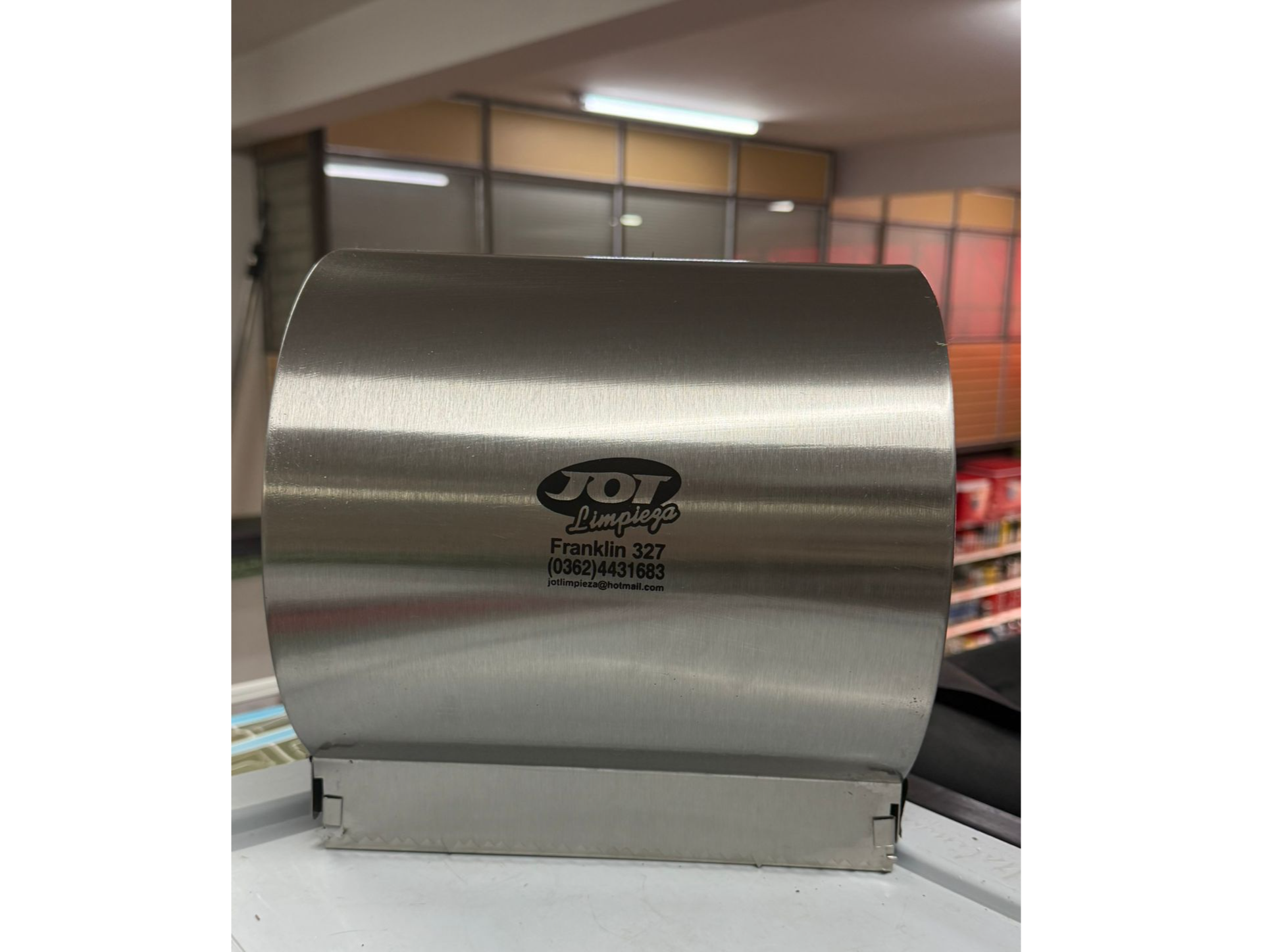 DISPENSER: ROLLO TOALLA MANO SIN MECANISMO (SIN PALANCA) ACERO INOX.