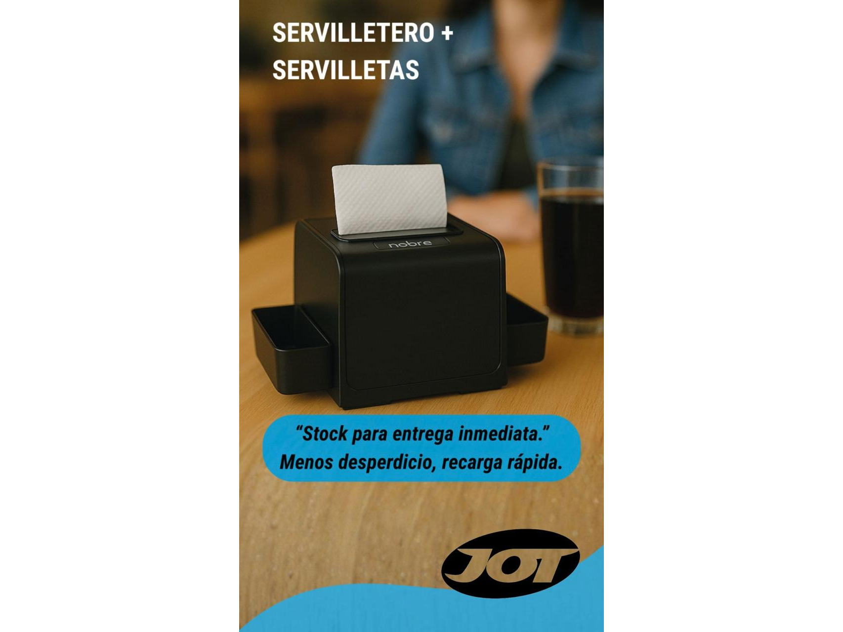 nobre: servilletero tipo bar NEGRO