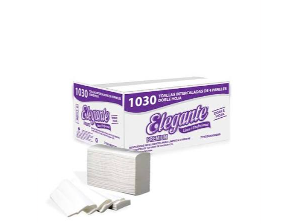 Elegante: toallas intercalada blanca doble hoja
