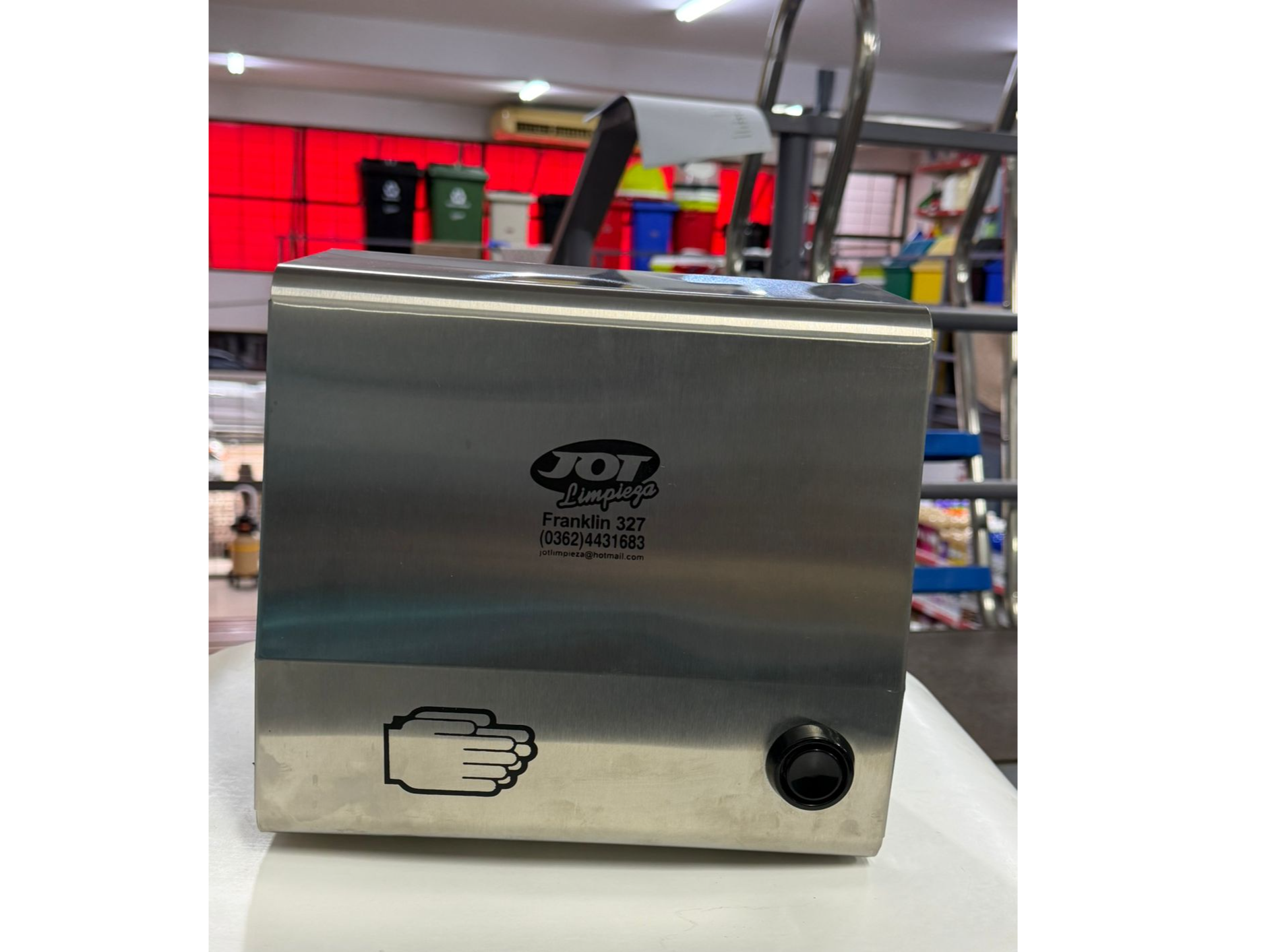 SECAMANOS ELECTRICO ACERO INOX CON BOTON