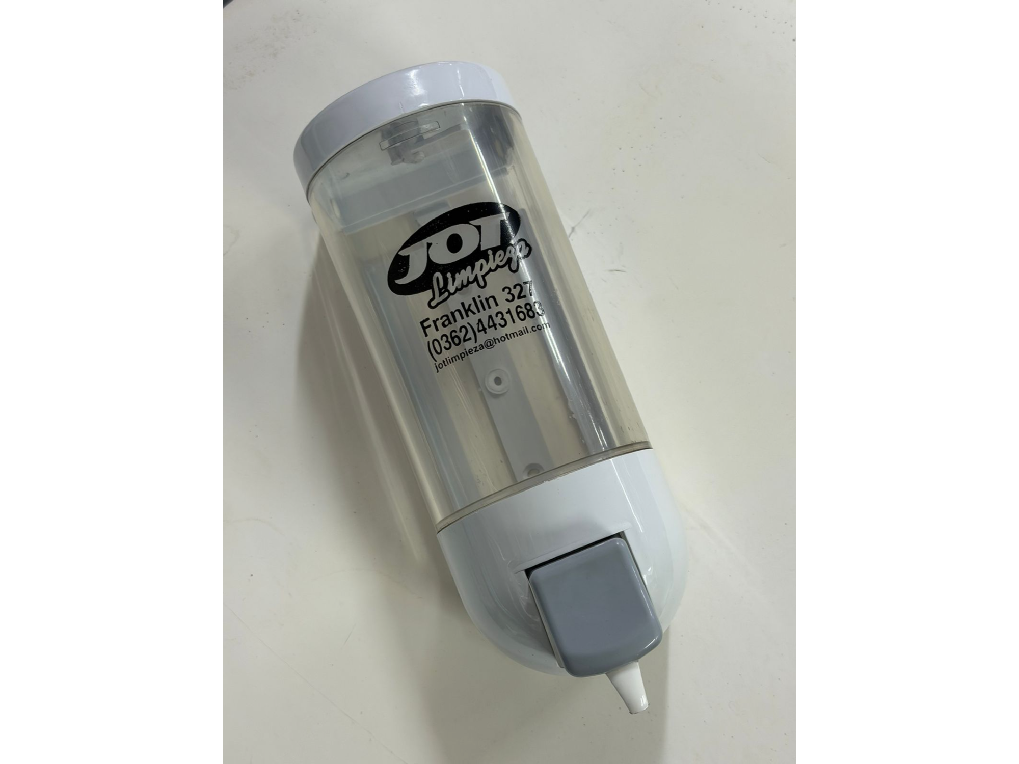 DISPENSER: JABON LIQUIDO ACRILICO TRANSPARENTE