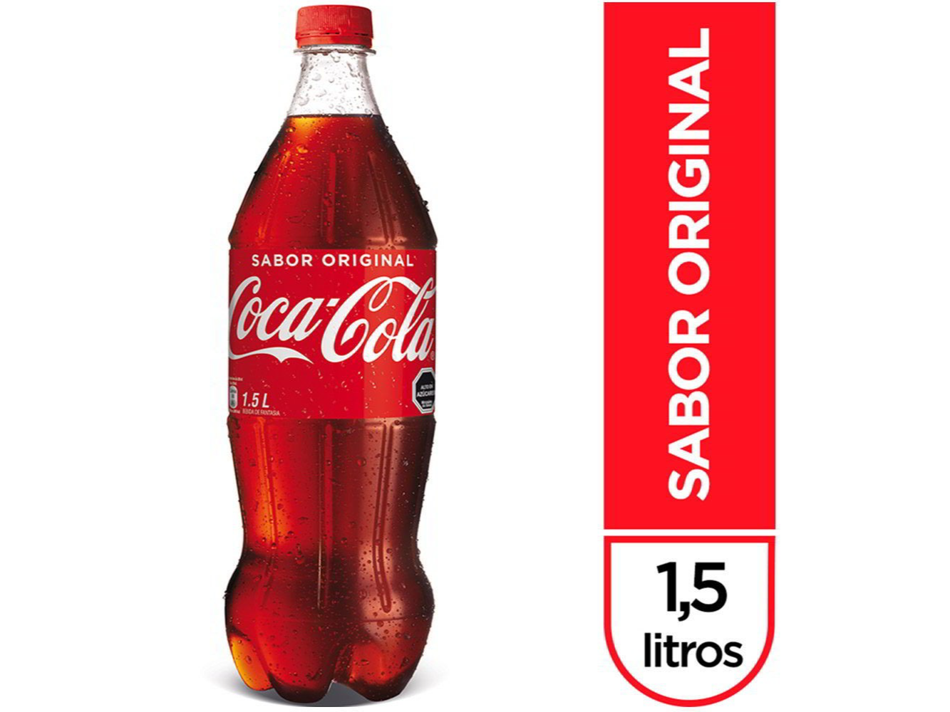 BEBIDA COCACOLA ORIGINAL DE 1.5 LT