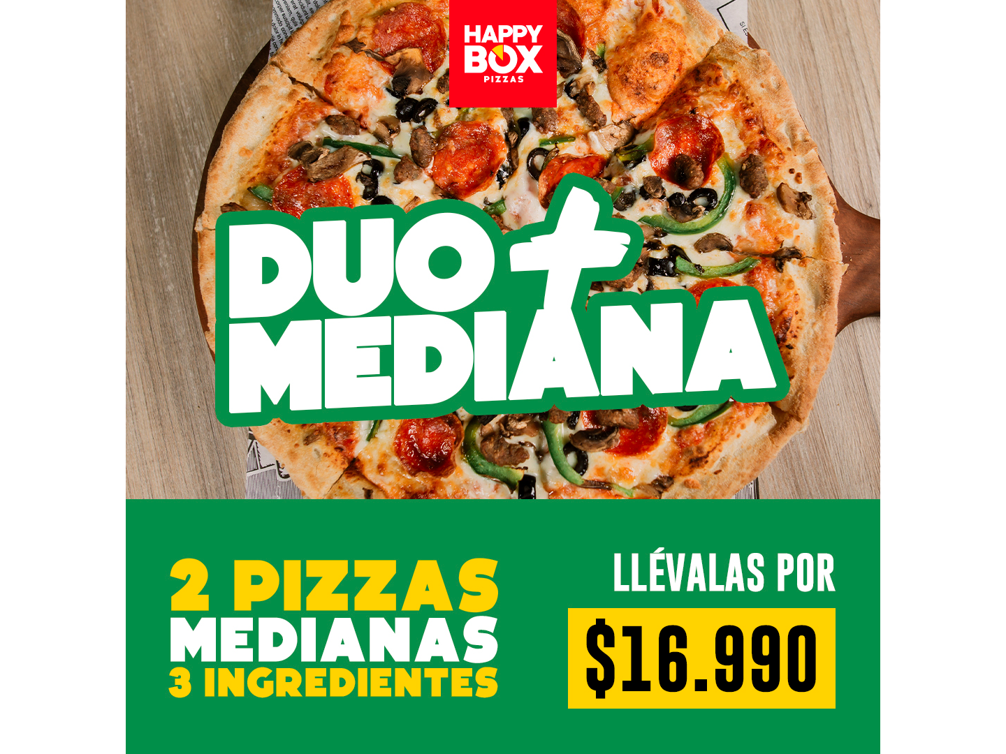 *DUO+ MEDIANAS* 2 MEDIANAS AL GUSTO