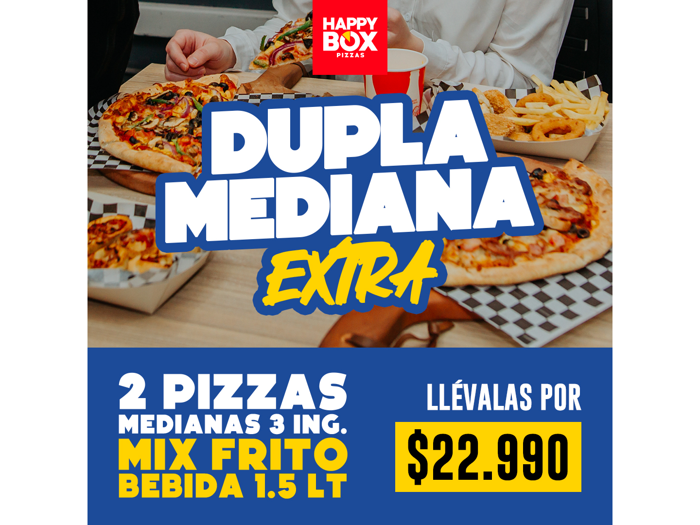 *DUPLA MEDIANA EXTRA* 2 MEDIANAS + MIX + BEBIDA*