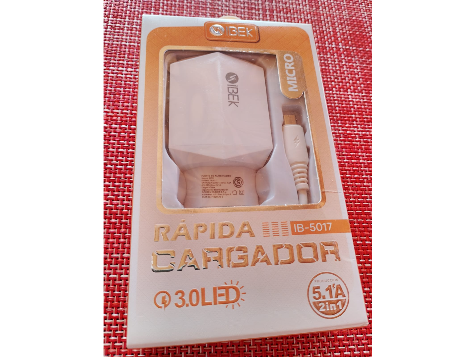 CARGADOR MICRO IBEK 5.1 A