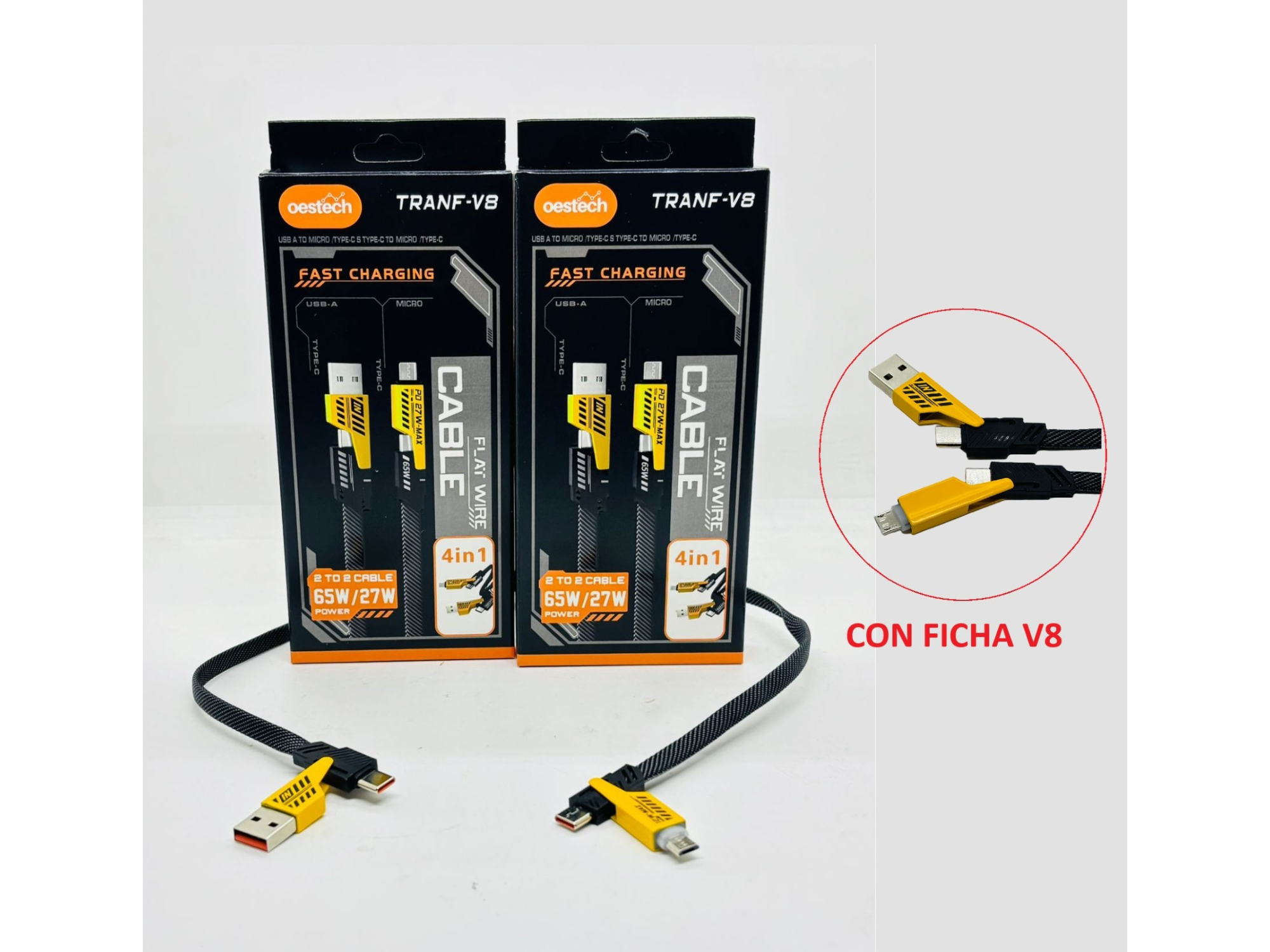 CABLE V8 - USB + TCTC MALLADO