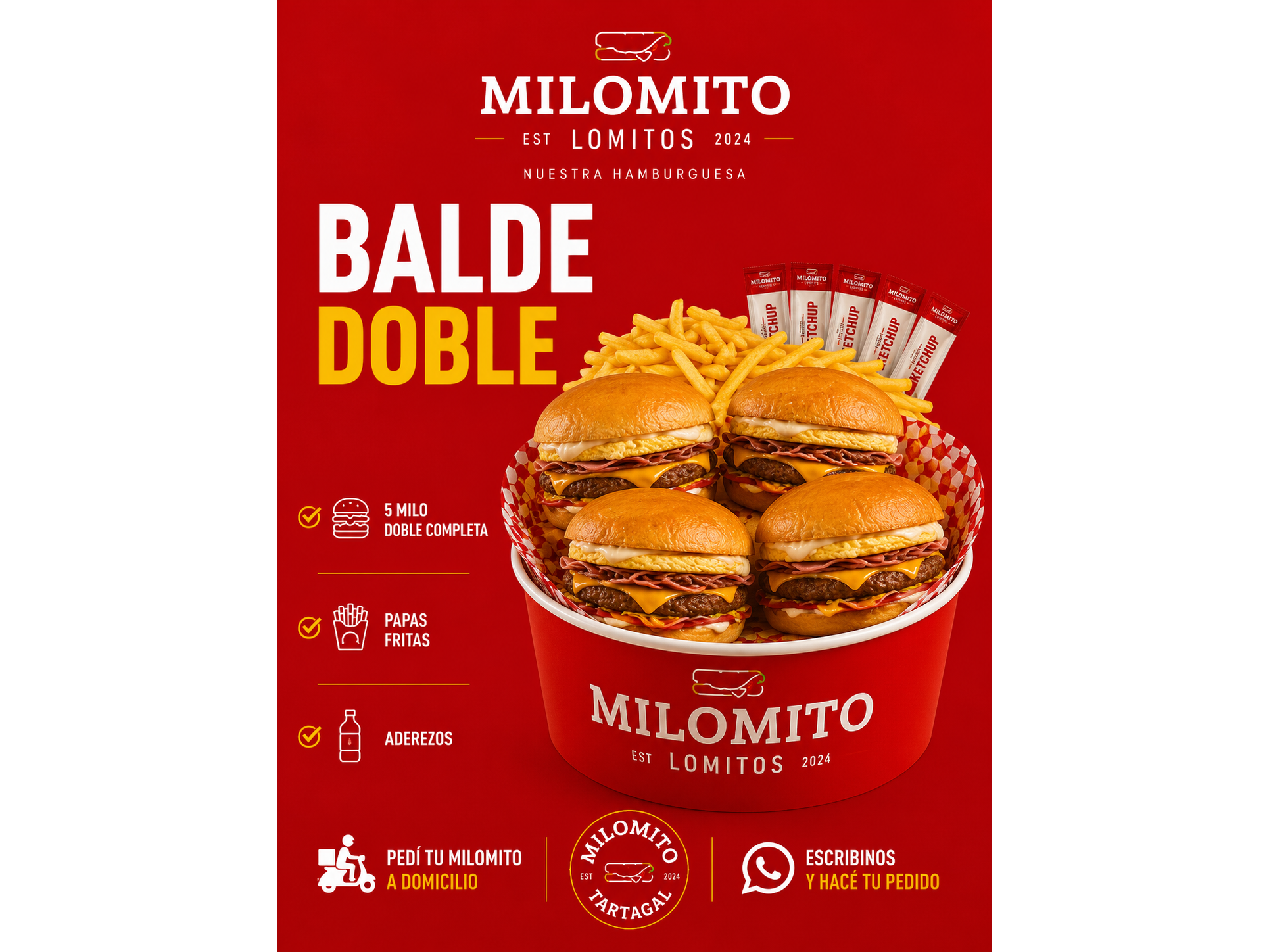 Balde  doble completa
