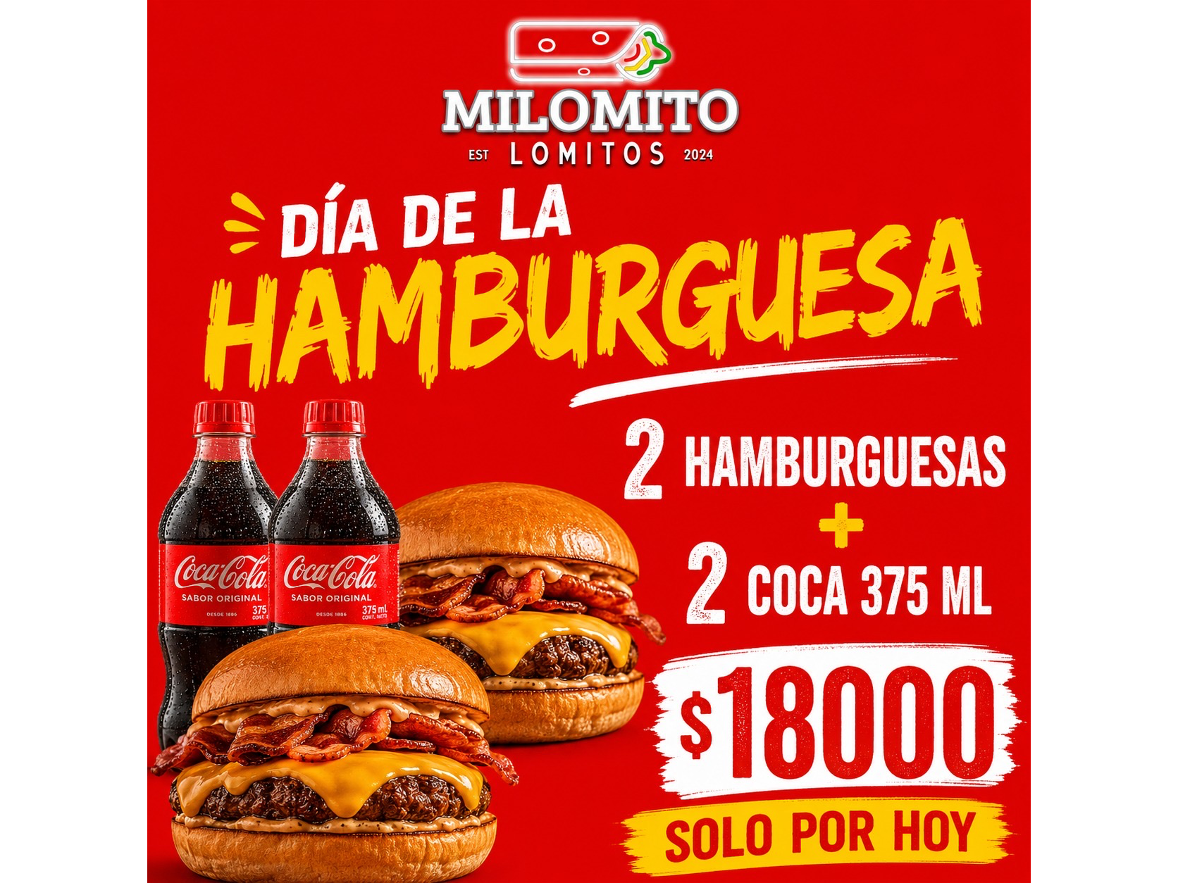 Promo día hamburguesa doble