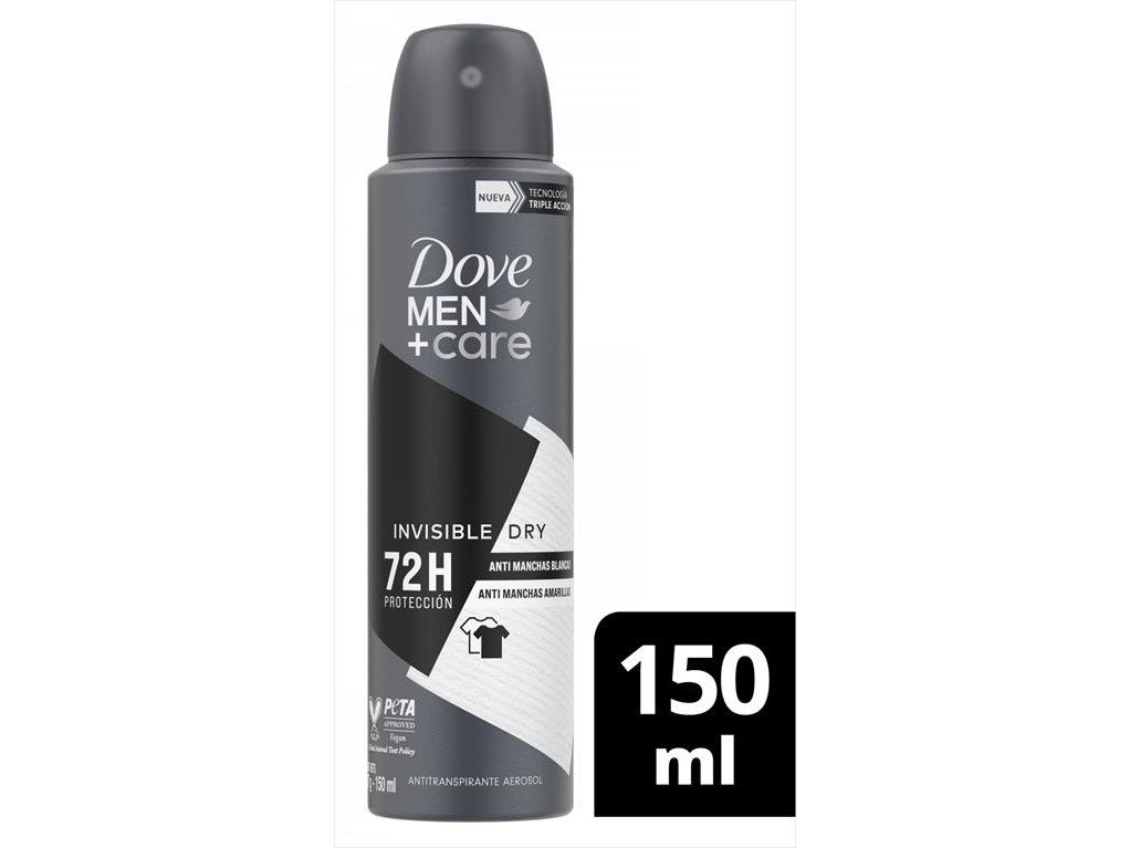 DOVE DEO AER AP. INVISIBLE DRY MEN 72HS X 150ML