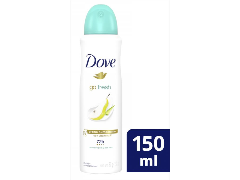 DOVE DEO AER GO FRESH PERA Y ALOE 72HS X150ML