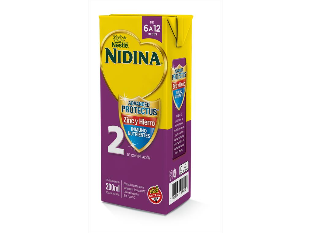 NIDINA 2 BEBE BRIK X 200 ML