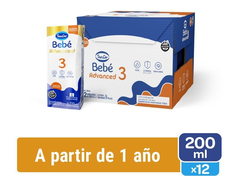 SANCOR BEBE ADVANCED 3 ENV X200 PACK X12