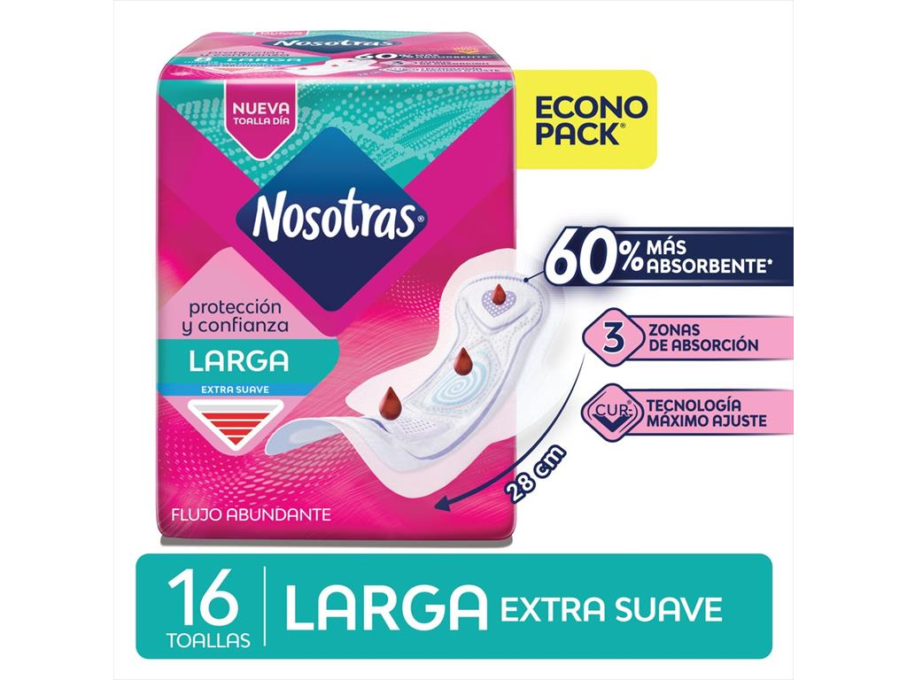 NOSOTRAS TOAL FEM LARGA EXTRA SUAVE X 16