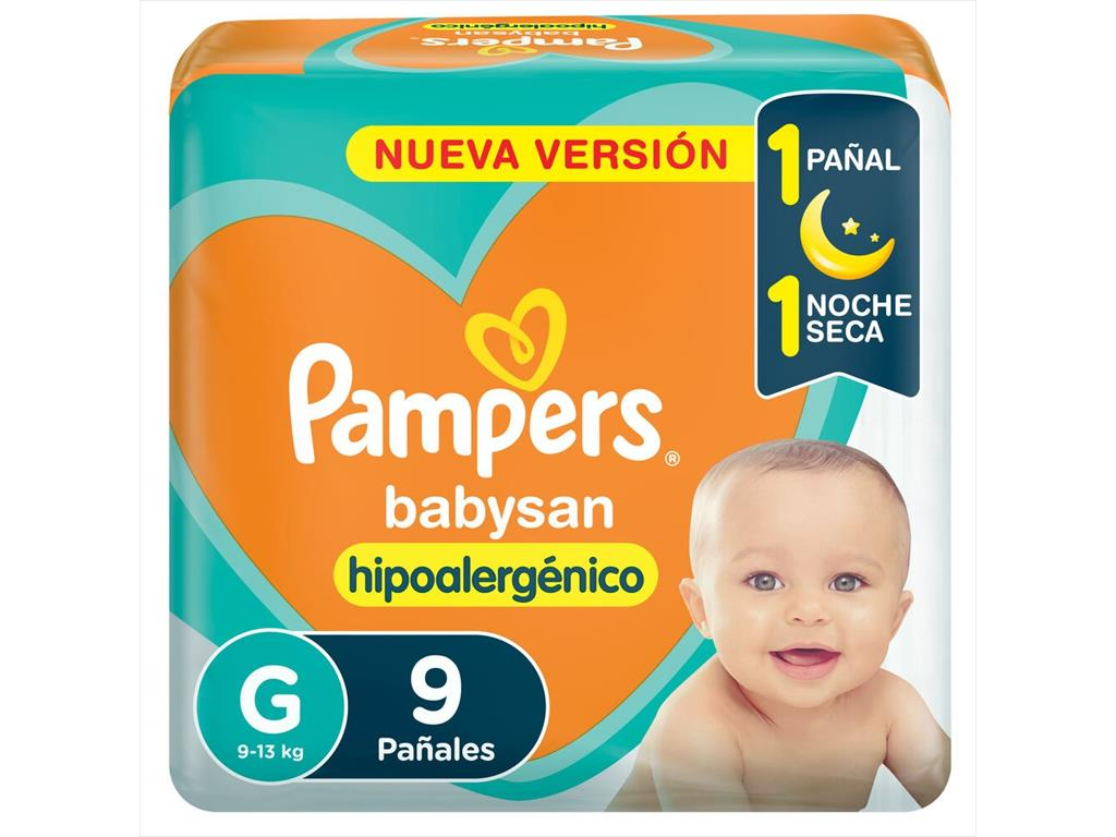PAMPERS PAÑAL BABYSAN G X 9