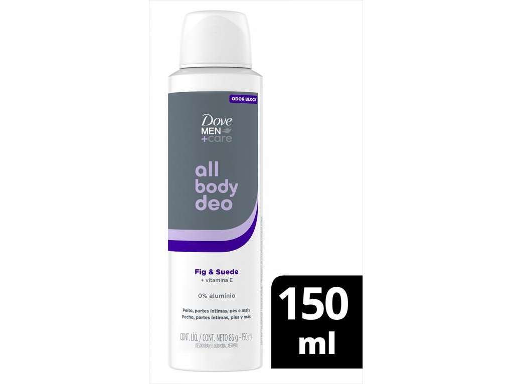 DOVE MEN ALL BODY DEO AER FIG Y SUEDE X150ML