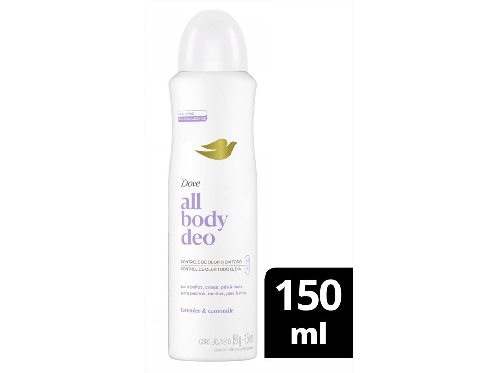 DOVE ALL BODY DEO AER LAVANDER Y CAMOM X150ML