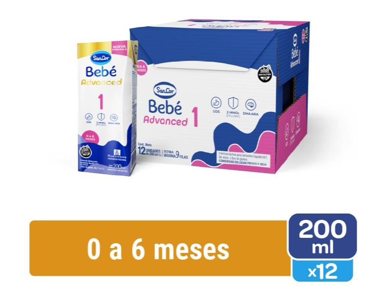 SANCOR BEBE ADVANCED 1 ENV X200ML PACK X12