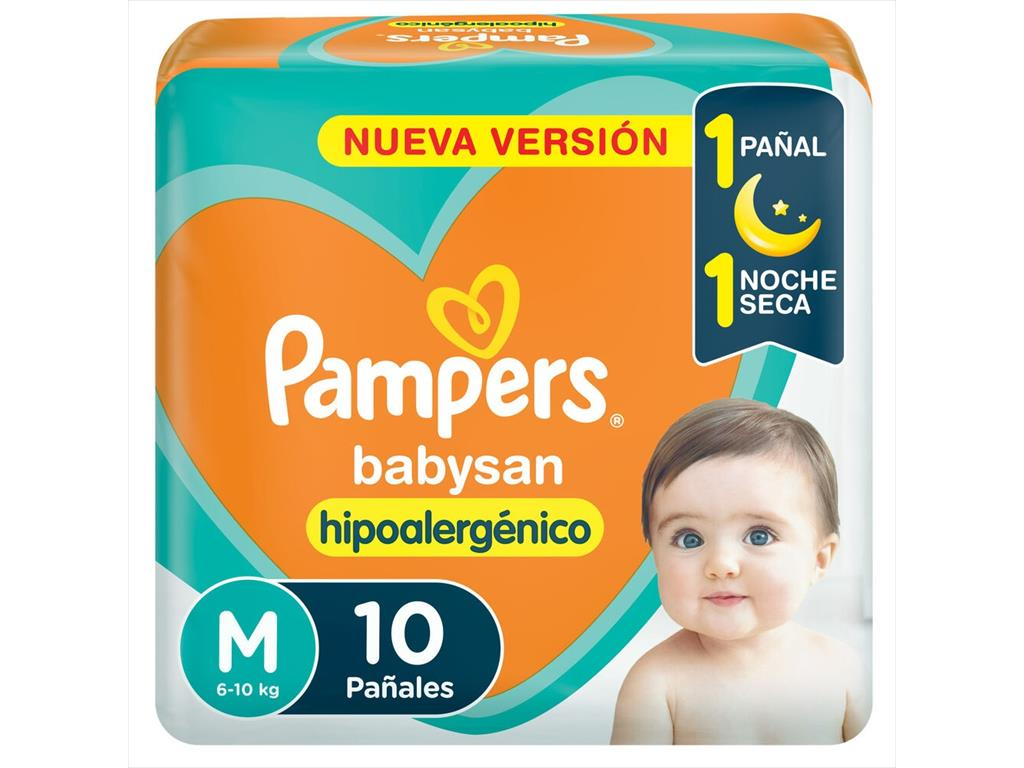 PAMPERS PAÑAL BABYSAN M X 10