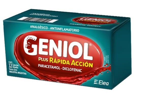 GENIOL PLUS RAP ACCION CAP X 12