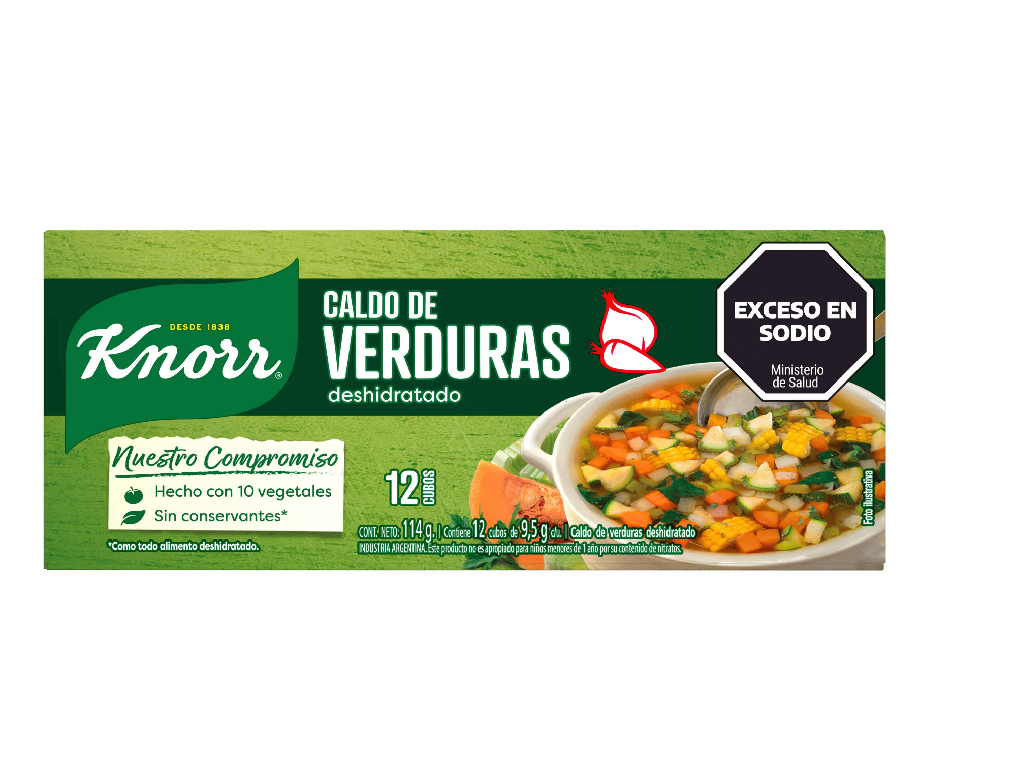 CALDO DE VERDURAS X 12 UNI.