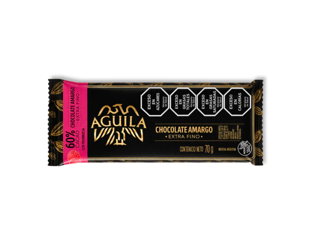 AGUILA AMARGO 60% CACAO CON FRAMBUESA 70G