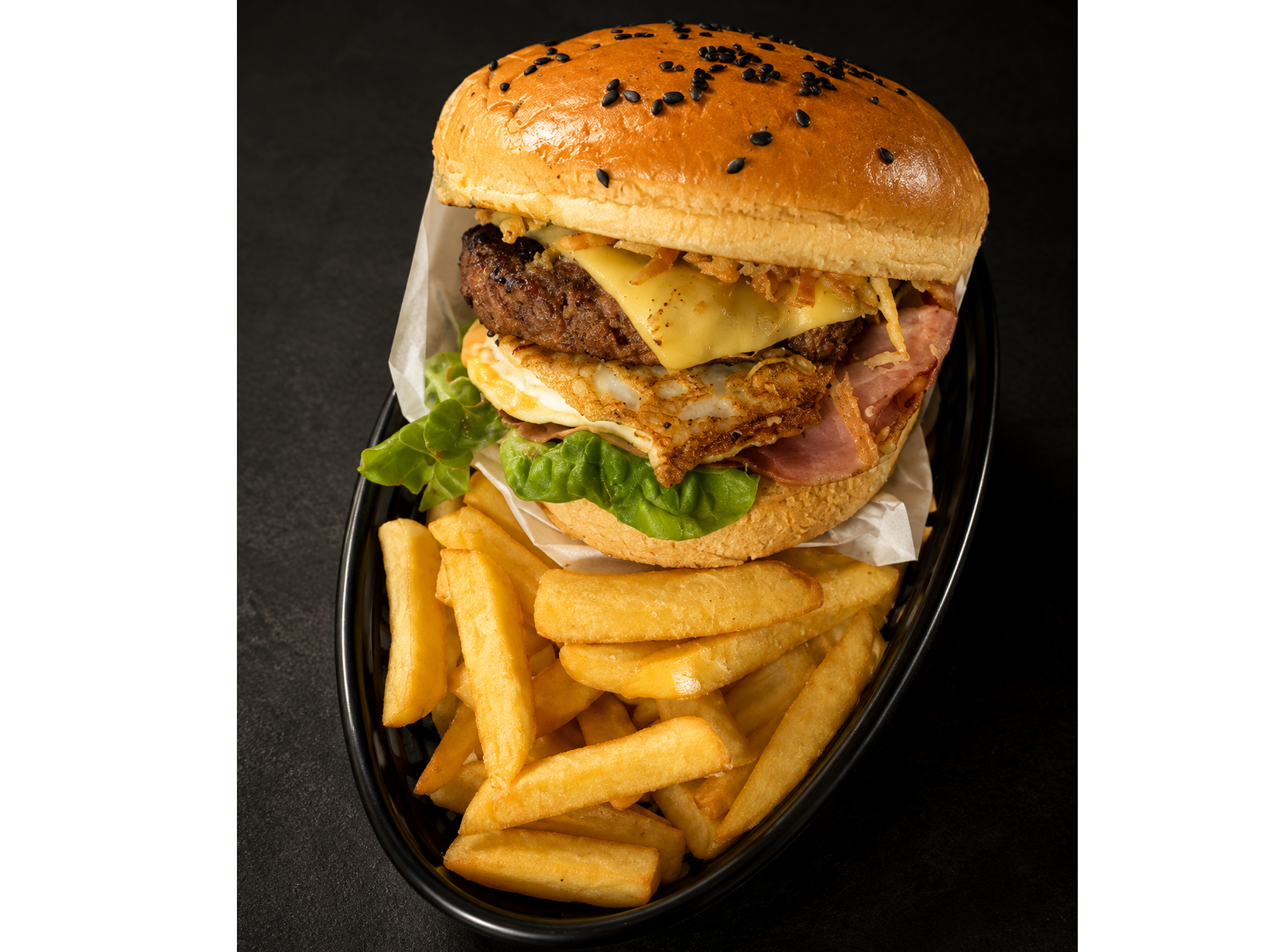 Carne + papas fritas