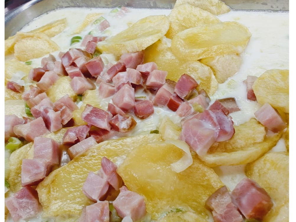 Papas cheddar/ a la crema