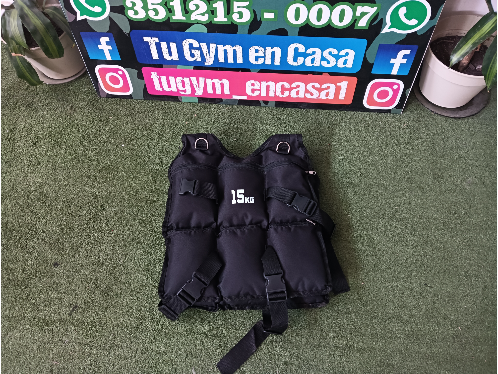 15KG REGULABLE NEGRO con clips