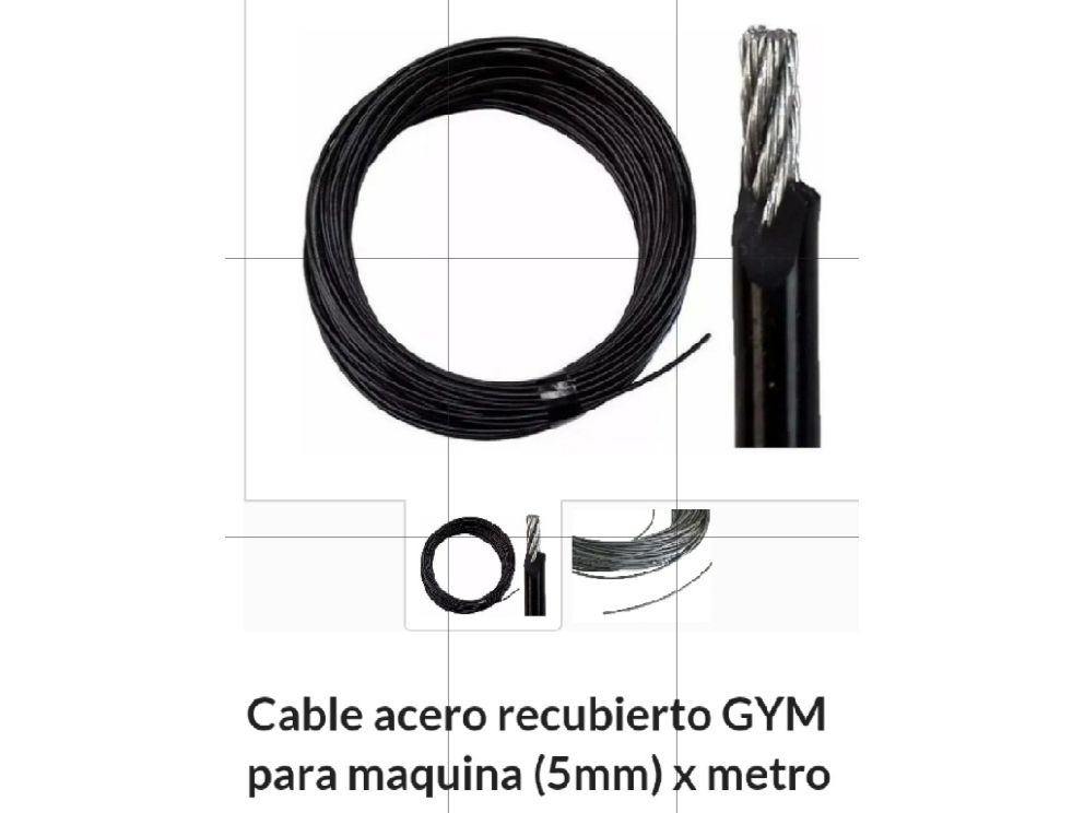 1mts Cable acerado de 5mm