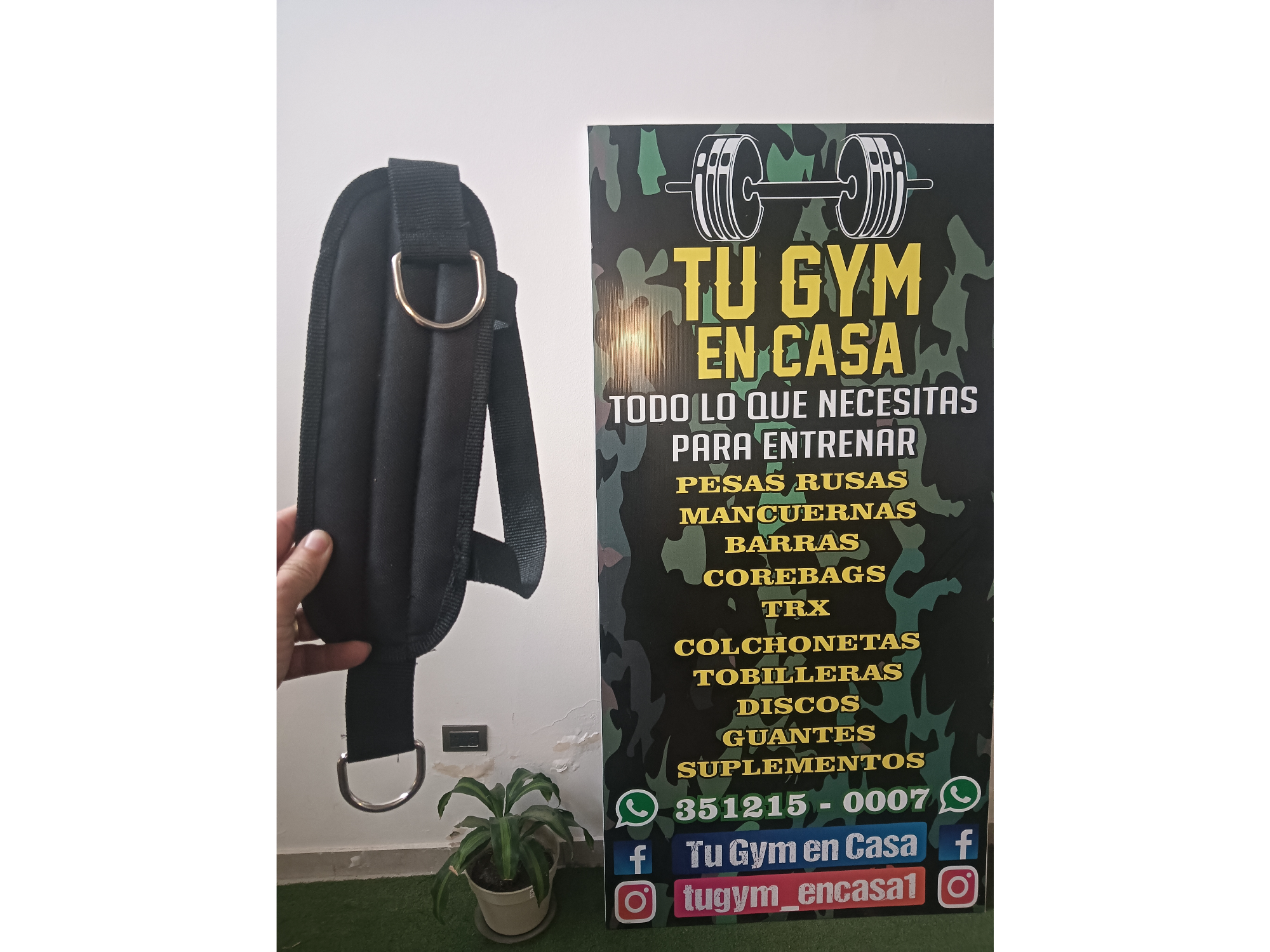 Tobillera para polea (sin abrojo)