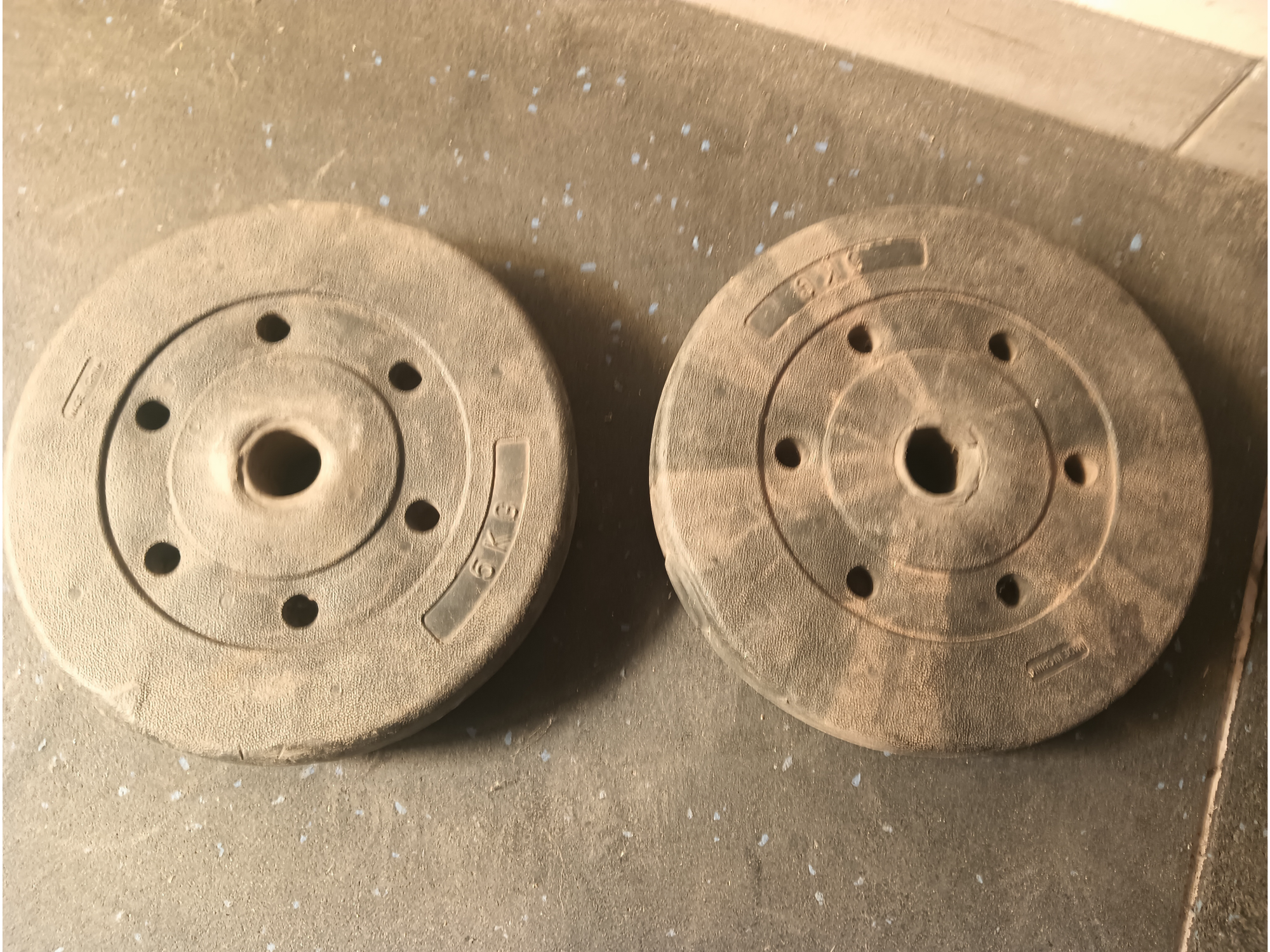 2 discos de PVC 5kg (usados)