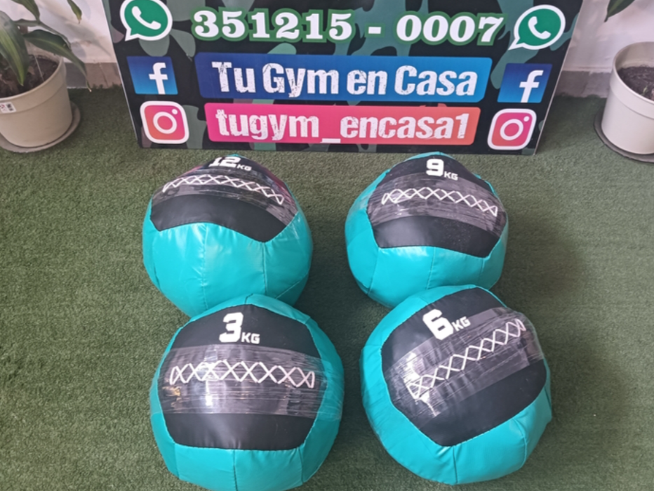 4 medicine ball (3, 6, 9 y 12)