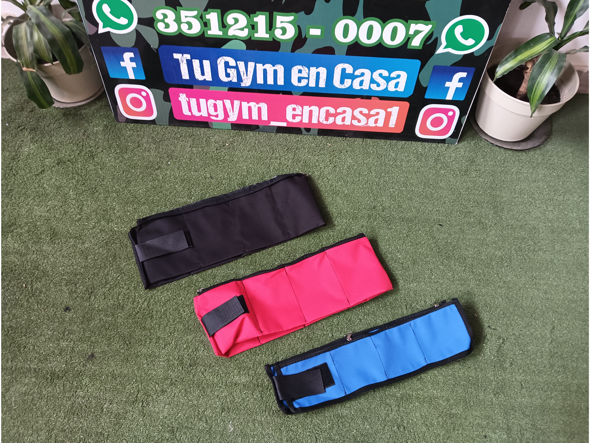 3 pares de tob de 1,2y 3 kg (s/número y vacías)