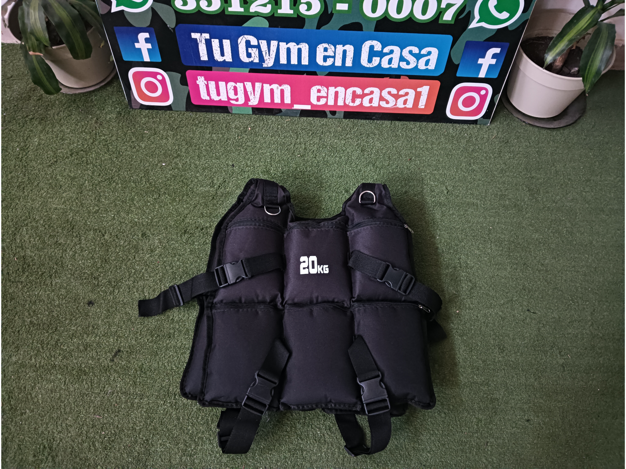 20kg REGULABLE NEGRO con clips