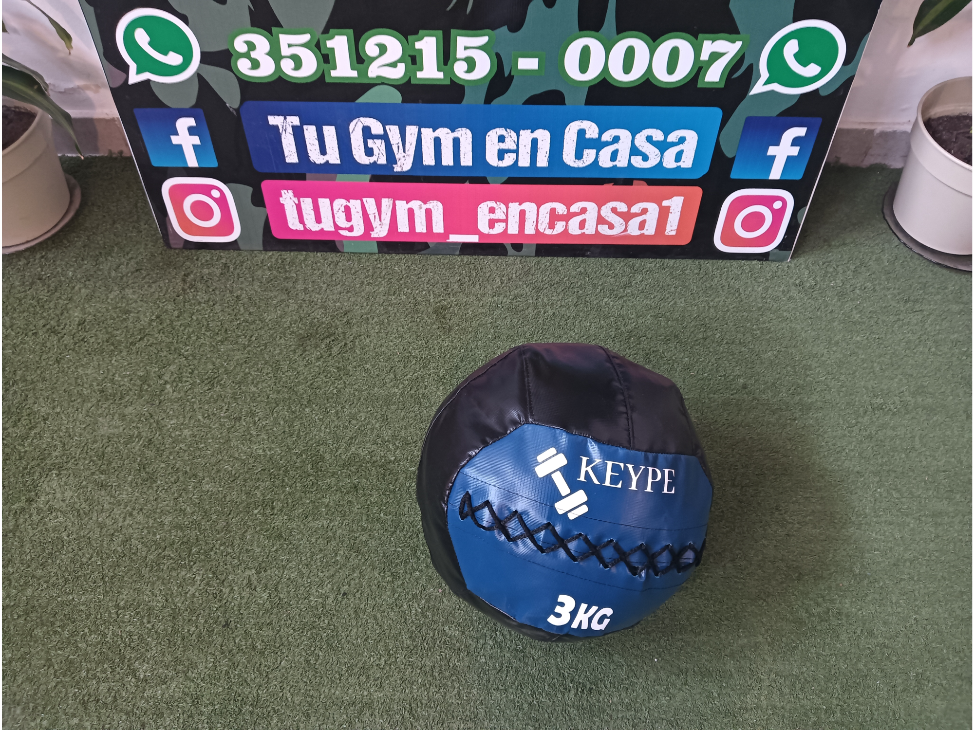 Medicine ball 3kg pro (sin pique)