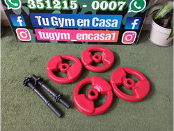 Par mancuernas pvc + 4 discos de 2.5