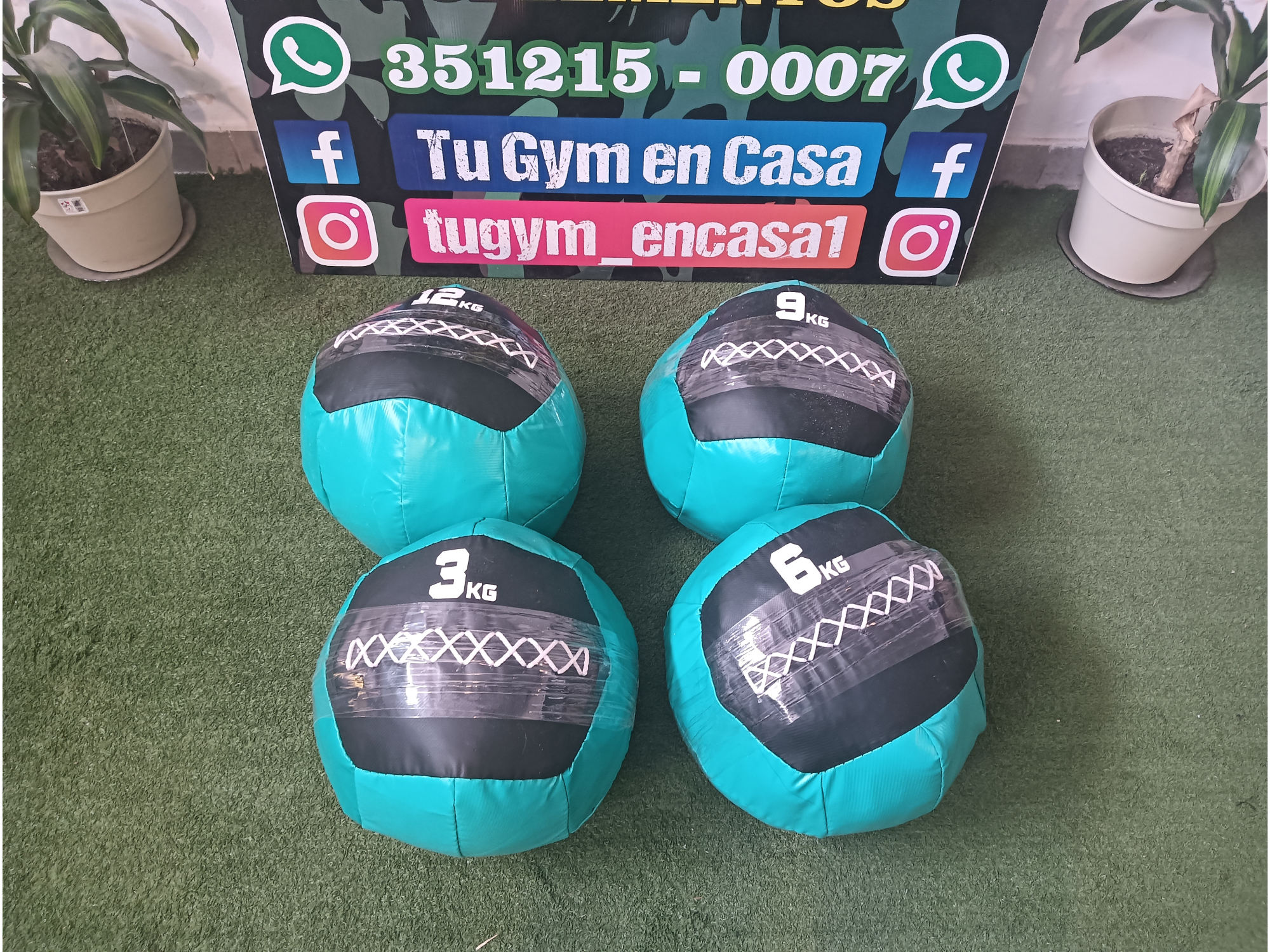 4 medicine ball lona (3, 6, 9 y 12)
