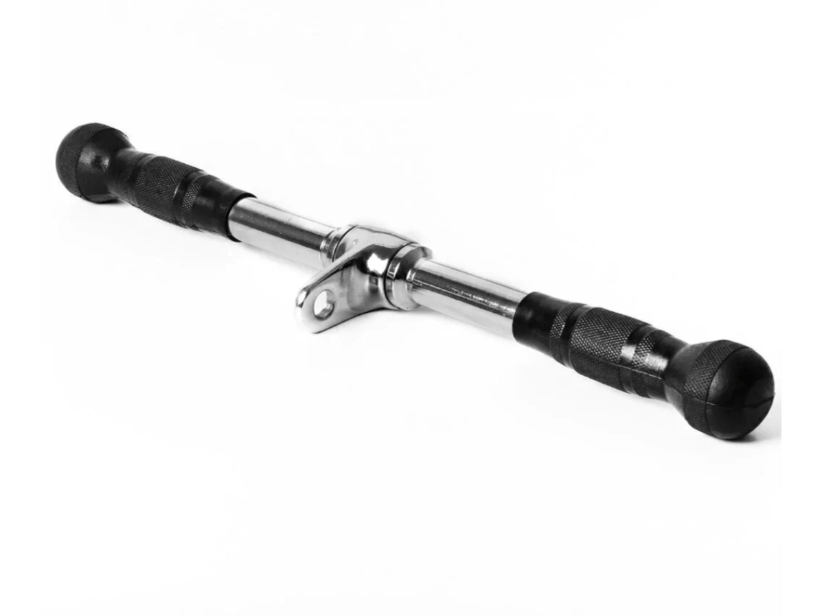 Barra para polea recta cromada con goma 50cm