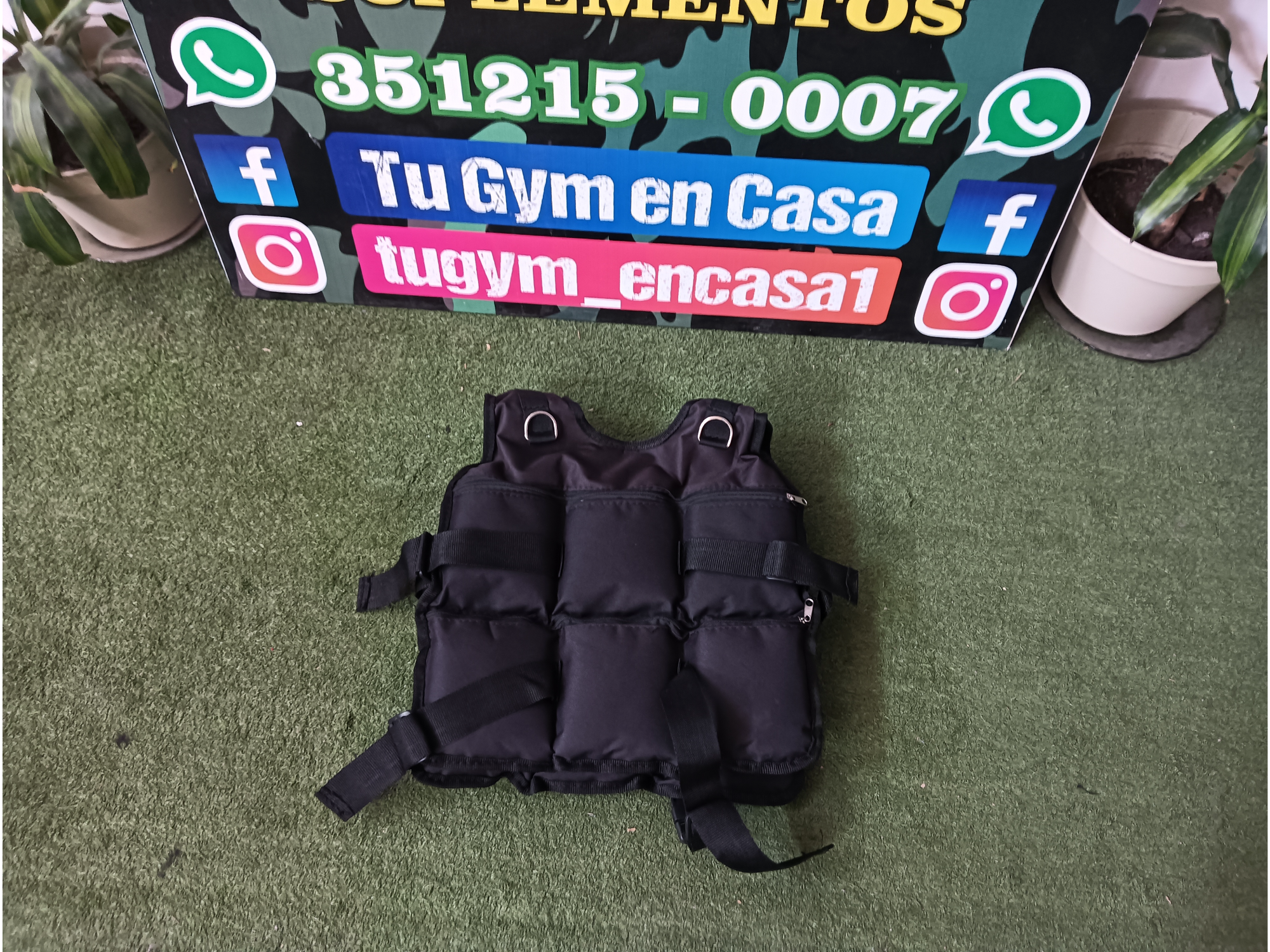 10KG REGULABLE NEGRO con clips