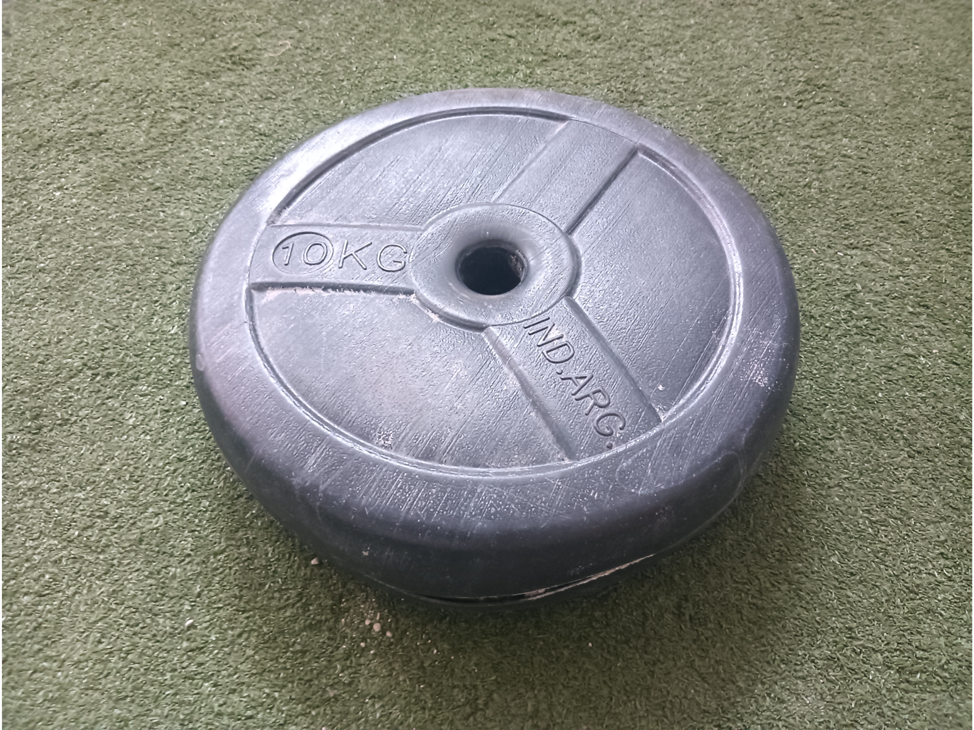 Par de discos de 10kg PVC lisos (detalle)