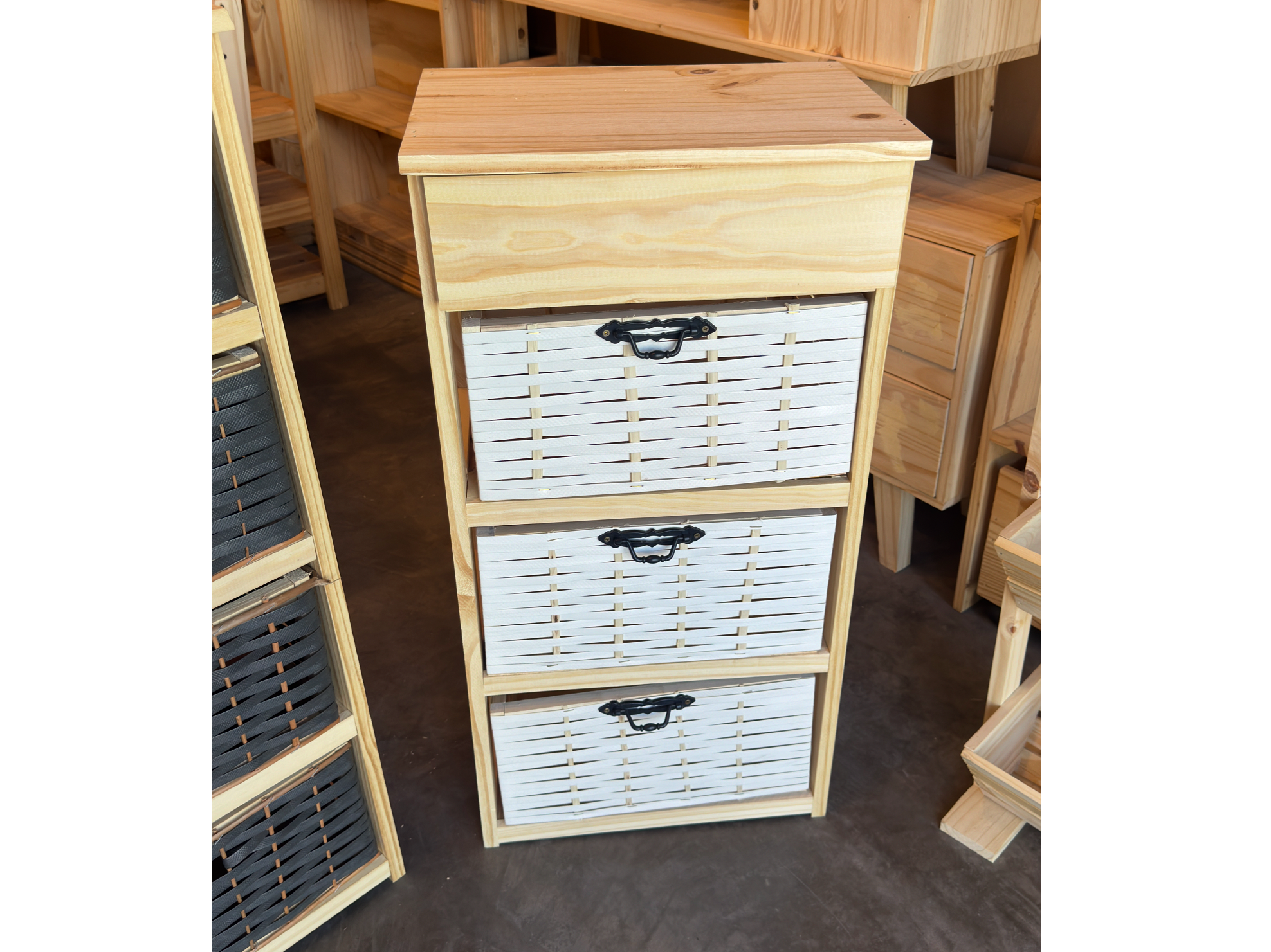 Canastero PVC - 3 canastos + 1 Cajon