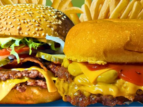 (COMBO MAC) 1 Cuarto de Libra doble, 1 Whopper doble con dos porciones de papa