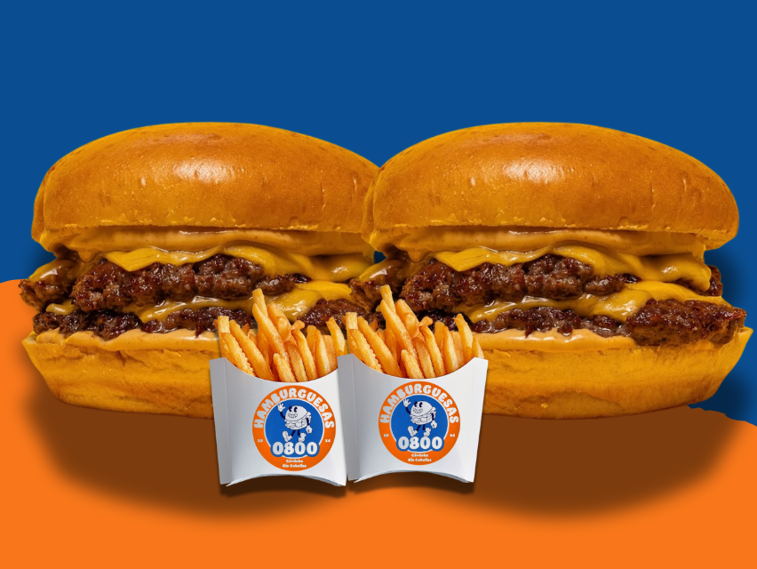 (COMBO 2) 2 Cheeses dobles con 2 porciones de papa